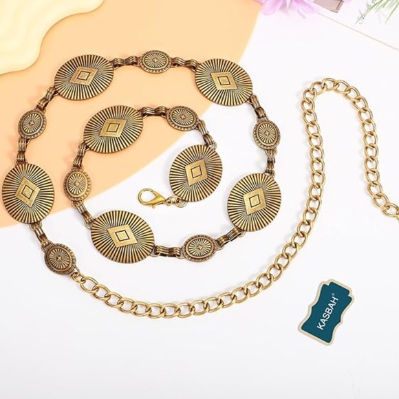 Tassel Chain Coin Belts Metal Waist Chains Belt Women Casual Fashion Accessories